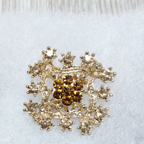 Rounded Gold Brooch Set of 4 - Picture 5 of 7